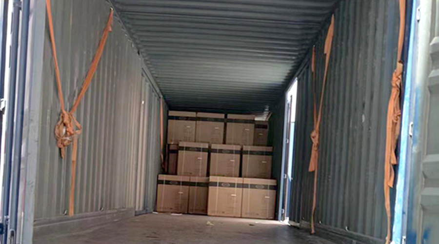 100臺(tái)12kg滾筒衣服烘干機(jī)裝柜完畢！順利出貨