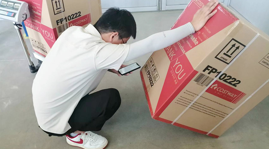 實(shí)況直擊！客戶北美COSTWAY開展衣物烘干機(jī)驗(yàn)貨